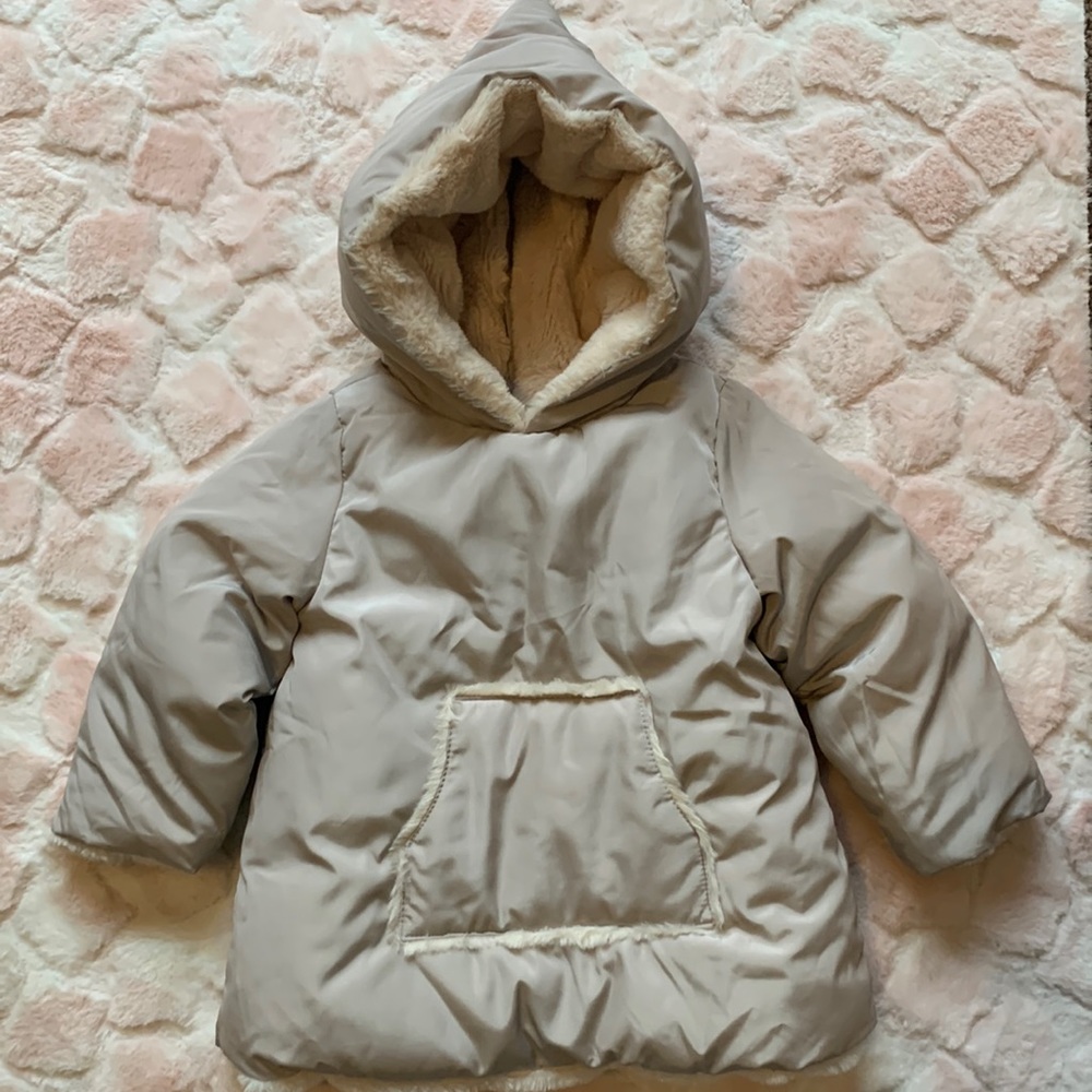 Zara faux fur lined coat
